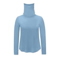 thumbnail image 4 of Hauts pour Femmes avec Cache-Cou, chandail-Over Rafraîchissant, Protection Solaire, Manches Longues, Respirant, Léger, Chemises d'Été pour Camping Randonnée Bleu, 4 of 6