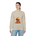 thumbnail image 6 of Pumpkin Skull Dot Day Unisex Heavy Blend™ Crewneck Sweatshirt, 6 of 7