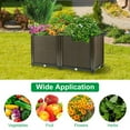 Plastic Planter Box Elevated Raised Garden Bed for In/Outdoor Flowers