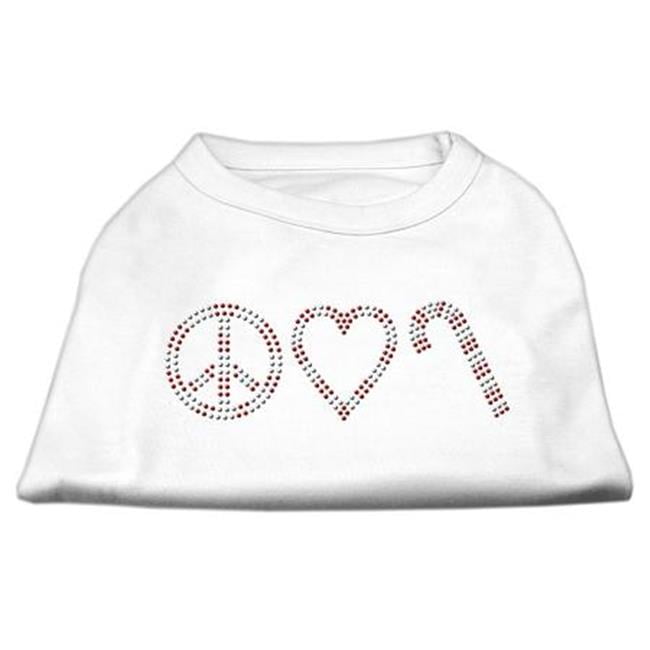 Small Pink Love and Candy Canes Hoodies Mirage Pet Products 10-inch Peace