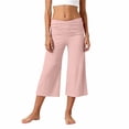 thumbnail image 7 of Kiijoy Girls Cropped Yoga Pants Casual Ruched Elastic Waist Baggy Capri Pants, Pink, Sizes 9-10, 7 of 7