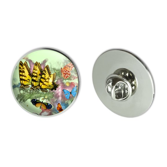 Butterflies Butterfly Magical Emergence Tiger Swallowtail Metal 1.1" Tie Tack Hat Lapel Pin Pinback