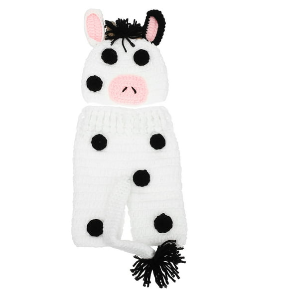 KAKOWELY 1 conjunto de traje para bebé recién nacido, gorro y pantalones de ganchillo elásticos, conjunto de disfraz para fotografía de bebé
