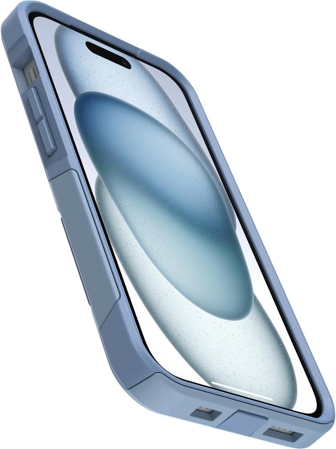 OtterBox iPhone 15, iPhone 14, & iPhone 13 Only - Commuter Series Case - Crisp Denim Blue - Slim & Tough - Pocket-Friendly - with Port Protection - Non-Retail Packaging