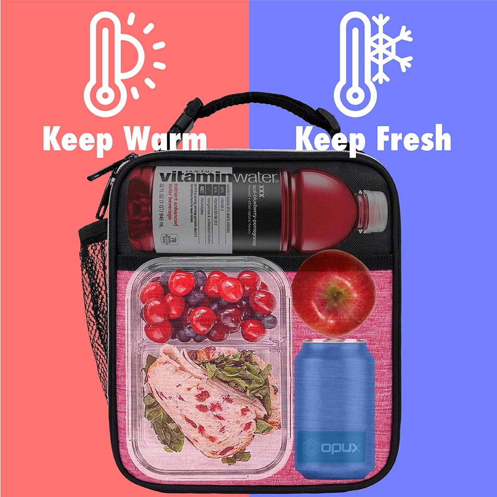Opux Insulated Lunch Box for Men Women Adult, Compact Lunch Bag for Kids Boys Girls Teens, Soft Lunch Cooler Bag for Work School, Leakproof Small