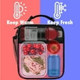 thumbnail image 3 of OPUX Premium Insulated Lunch Box, Soft School Lunch Bag for Girls Kids, Leakproof Small Lunch Pail Women Work, Reusable Compact Cooler Tote Lunchbox for Office Adult, Heather Pink, 3 of 8