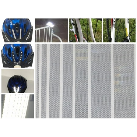 Qbc Craft High Intensity Reflective Sticker Decals 7 Piece Bicycle Safety Kit PPE for Helmets, Bikes, Baby Strollers, Scooters, Cars, Motorcycle, Trucks Trailer Driveway DIY (Best Helmet For Bike Trailer)