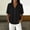 Black, variant on WRFWUL Women's Breathable Cotton Linen Tops Short Sleeve Button Down Elbow Length Shirts Summer Casual Lightweight Gauze Blouses