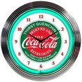 thumbnail image 1 of Coca-Cola Horloge Néon Vert Forêt, 1 of 5