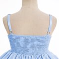 thumbnail image 5 of IBTOM CASTLE Baby Girl Dress Satin Bubble Pink Bow Ruffle Pageant Formal Princess Toddler Girl Fancy Dress Photo Shoot 2-3T Blue, 5 of 7