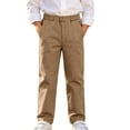 thumbnail image 4 of Nugftut Pants for Boys Relaxed Straight‑Leg Pants with Pocket Elastic Waist Classic Casual Dress Pants Sizes 14, 4 of 9