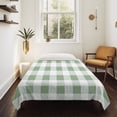 thumbnail image 4 of Sage Green Checkered Small Tapestry for Bedroom Wall Hanging Tapestry, Green White Buffalo Plaid Ceiling Backdrop Tapestries Poster Blanket Wall Decor for Teens Room Living Room Dorm 23" x 28", 4 of 8