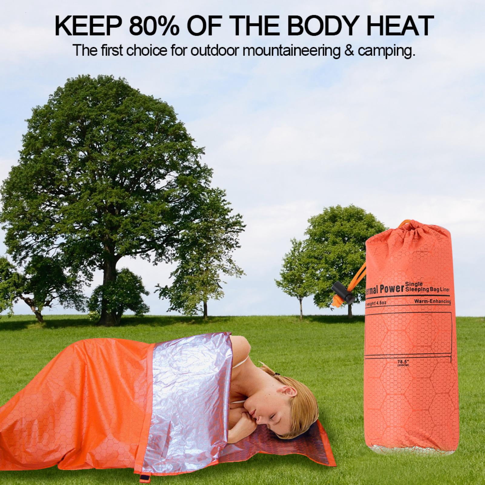 Tebru Envelope Sleeping Bag,Outdoor Portable Mountaineering Camping Warm Envelope Type Single Sleeping Bag Orange, Single Sleeping Bag