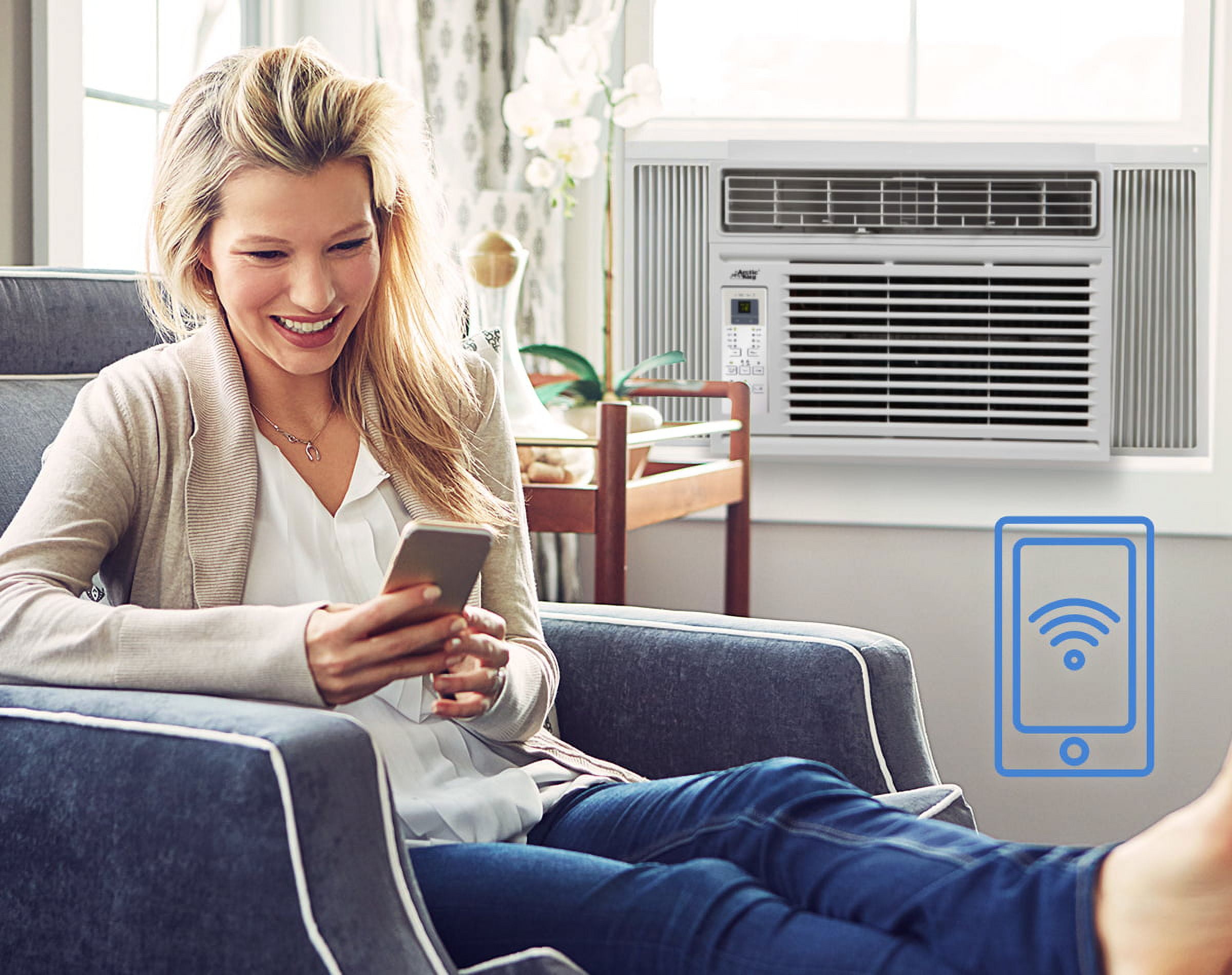 Arctic King 8000 BTU Window Air Conditioner with Remote Control for Medium Size Rooms, Black