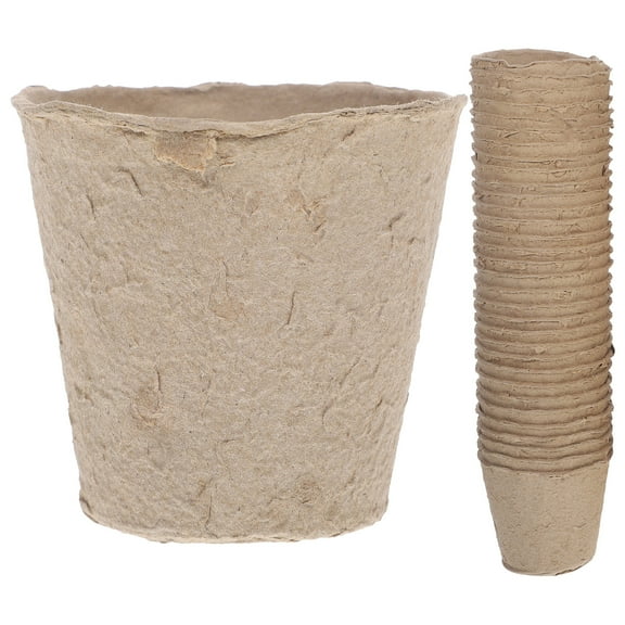 Zcyifa 100pcs Biodegradable Peat Pots 8*8cm Nursery Planter