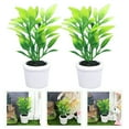 thumbnail image 3 of 2pcs Mini Potted Plants Dollhouse Plant Model Figures Miniature Potted Plants, 3 of 4