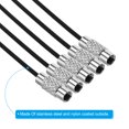 thumbnail image 4 of Uxcell 5.9" Length Wire Keychain Cable, 6 Pack 201 Stainless Steel 1.5mm Key Ring Loop for Outdoor Hiking Sport, Black, 4 of 6