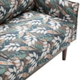 thumbnail image 5 of Christopher Knight Home Modern 75.75" Loveseat Sofa, Chenille Couch with Cushion and Wooden Legs, Green Floral, 5 of 13