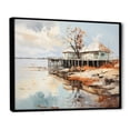 thumbnail image 2 of Designart "Memories of the Weathered Pier I" Landscapes Floater Framed Wall Art Living Room, 2 of 7