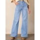 thumbnail image 3 of Jeans Astylish para mujer, elásticos, con cintura alta, corte de bota, azul beau, 3 of 6