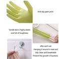 thumbnail image 6 of Djunllk Waterproof Rubber Gloves - Non-Slip Household Dishwashing Gloves, Reusable Long Sleeves Cleaning Gloves Drip-Catch Cuff Kitchen Gloves, 6 of 6