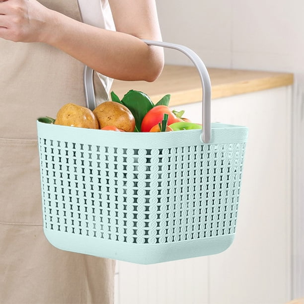 XWSHYW Contenedores de Almacenamiento Cesta de Mano Hueca Multifuncional para Almacenamiento de Baño y Hogar de Plástico