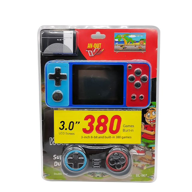 Suministro puntual de juegos portátiles clásicos, retro, nostálgicos, juegos infantiles, portátiles mini, dobles 380