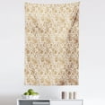 thumbnail image 1 of Brown and White Tapestry, Garden Full of Roses Romantic Feminine Arrangement Love Flowers, Fabric Wall Hanging Decor for Bedroom Living Room Dorm, 5 Sizes, Pale Brown and White, by Ambesonne, 1 of 1