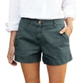 thumbnail image 7 of Only Moment Soft Breathable Shorts Wash cotton Quick Dry Lightweight Athletic Running Golf Summer Casual Shorts with Pockets Dark Blue,M, 7 of 7