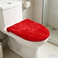 thumbnail image 5 of 1 Pcs Microfiber Toilet Lid Cover, Soft Velvet Toilet Cover Machine Washable Absorbent Comfortable Durable Adjustable Toilets Seat Covers Fits Most Toilets Lids Elastic Bottom Fabric Seat, 5 of 7