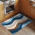 thumbnail image 2 of Brown Blue Area&nbsp;Rug 2x3ft Gradient Water Ripple Abstract Wave Modern Non-Slip&nbsp;Washable Square&nbsp;Rugs Soft Felt Indoor Floor Mat for Bedroom Kitchen Living Room Bathroom, 2 of 9