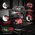 thumbnail image 6 of 1/2" Cordless Impact Wrench for Milwaukee 18V Battery with LED Light, 900FT-LBS (1200N.m) Brushless Electric Impact Gun, Bare Tool Only, 6 of 8