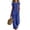Dark Blue, variant on Women's Ice Silk Crinkle 2 Piece Sets Cap Sleeve Round Neck Asymmetrical Hem Tops Flowy Wide Leg Pleated Palazzo Pants Sets Casual Solid 2 Pcs Outfits Green