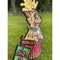 thumbnail image 3 of Christmas Reindeer Sits in a Gift Box with a Peppermint Outdoor Decoration, 3 of 5