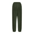 thumbnail image 3 of ZHYou Fleece Sweatpants for Women Soft Warm Casual Joggers with Pockets Elastic Drawstring Waist,Army Green,Size M, 3 of 7
