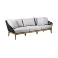 thumbnail image 3 of Athos Indoor Outdoor 3 Seater Sofa in Light Eucalyptus Wood with Charcoal Rope and Gray Cushions, 3 of 8