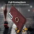 thumbnail image 2 of Allytech Galaxy S24 Wallet Case with Card Slots, Ring Holder Stand Slim RFID Blocking Shockproof Back Cover Hard Shell Phone Case for Samsung Galaxy S24, Winered, 2 of 7