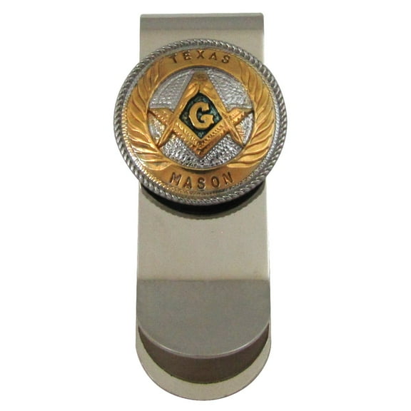 Gold Texas Mason TX Money Clip Mens Wallet Masonic Gift