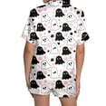 thumbnail image 4 of FASHOFT Halloween Pajamas for Women Set Cute Ghost Pumpkin Printing Button Up Pjs Short Sleeve Sleepwear Notch Collar Bride Soft Comfy Pj Lounge Sets White XXL, 4 of 8