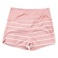 thumbnail image 4 of MEZZALL Women Maternity Shorts Solid Color For Stretch Comfy Pregnancy Wear With Belly Support Panel Breathable Pregnant Striped Shorts, 4 of 4