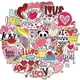 thumbnail image 1 of 50pcs Love Stickers For Notebook Laptop, Pink Stickers, Vintage Valentine's Day, 1 of 5