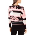 thumbnail image 2 of Alfani Chandail à Rayures Florales pour Femmes, Rose, Grand, 2 of 2