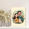 thumbnail image 2 of Qisvanset Couple And Dogs Portrait Canvas Wall Art 15.75x11.81 Inches, 2 of 8