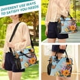 thumbnail image 5 of Medium Cooler Bag Lunch Bag Portable Meal Bag Work Meal Bag Outdoor Meal Bag Travel Meal Bag Picnic Meal Bag Going Out Meal Bag Blue Flowers and Butterflies, 5 of 6