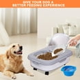 thumbnail image 7 of ZYNERY Cat Dog Food Storage Container - Up to 20~25 Lbs Collapsible Pet Food Container with Wheels, Airtight Lids, Folding Bowl and Scoop (Grey), 7 of 7