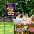 thumbnail image 4 of Steadline Mardi Gras Garden Flag with Colorful Carnival Patterns for Outdoor Patio and Yard Decorations Festive Polyester Banner for Holiday Celebrations and Spring Parties Vibrant Outdoor Decor, 4 of 7