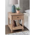 thumbnail image 4 of Pemberly Row Transitional Solid Wood Side Table in Natural Brown, 4 of 14