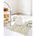 thumbnail image 4 of Yellow Flower Pattern Kitchen Dish Towels for Drying Dishes Set of 3, Vintage Botanical Floral Simple Yellow Waffle Weave Microfiber Hand Tea Bathroom Towels Quick Dry & Absorbent Towel 12x12, 4 of 7