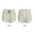 thumbnail image 3 of Honeii leaves bows print a double-layered women's running short, ideal for gym, tennis, and various activities, complete with a practical pocket-X-Large, 3 of 7