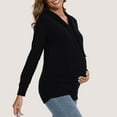 thumbnail image 7 of Bearsland Women's Maternity Hoodie Long Sleeves Shirt Casual Vneck Top Pregnancy Sweatshirt Tunics, 7 of 7